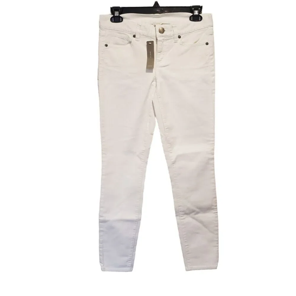 NWT J. Crew Women’s White Toothpick Skinny Jeans Size 25 - Style #87878